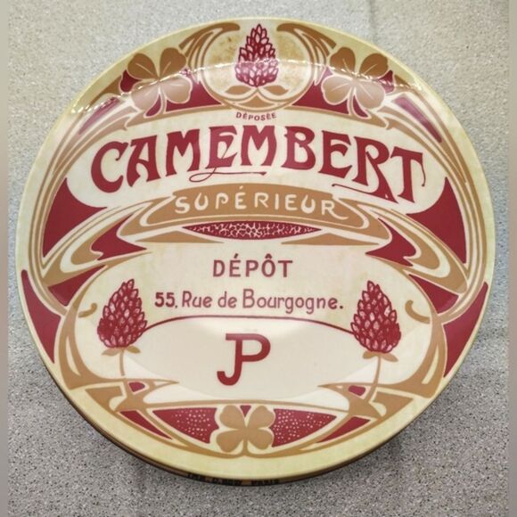 Vintage Camembert Cheese Plates Plate Set X 4 Home Party Kitchen - Picture 4 of 11